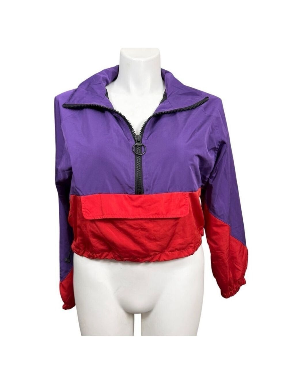 Love Tree Colorblock Windbreaker Jacket Purple Red Size‎ Large